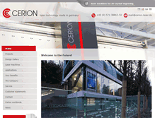 Tablet Screenshot of cerion-laser.com