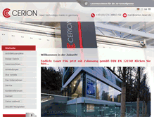 Tablet Screenshot of cerion-laser.de